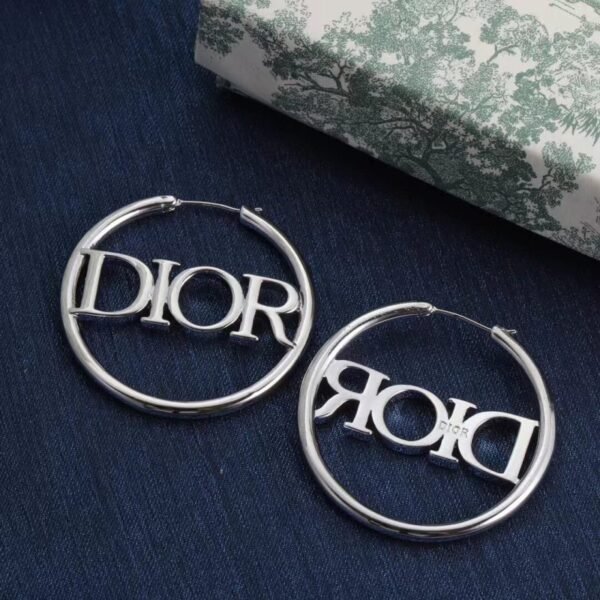 Circle Silver Hoop Earrings