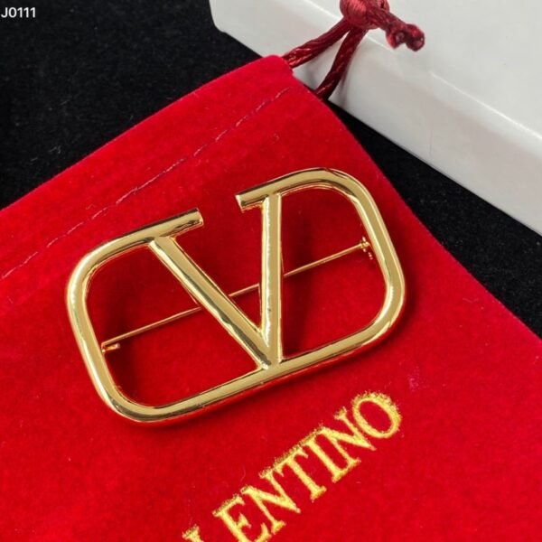 Golden Letter Desigin Brooch