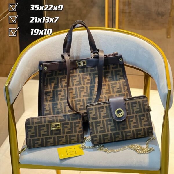 3-Peice Set Backpack Handbags 7 Styles
