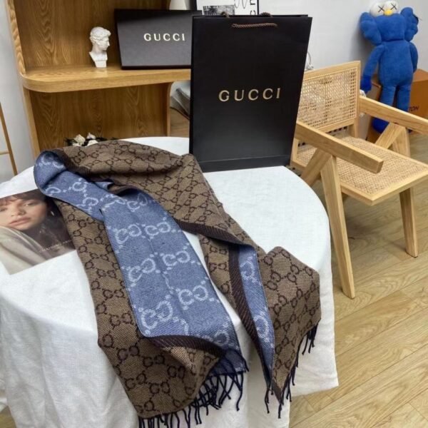 Denim Double-Sided Cashmere Scarf Size: 65x180cm