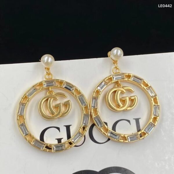 Large Circle Pendant Earrings