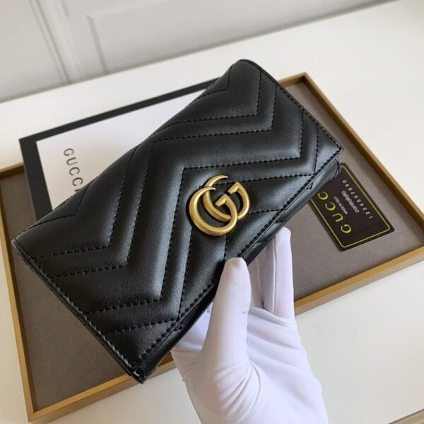 Letter Leather Long Wallet