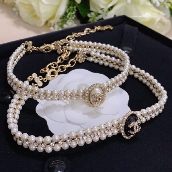 Tassels Pearl Shiny Choker Necklace