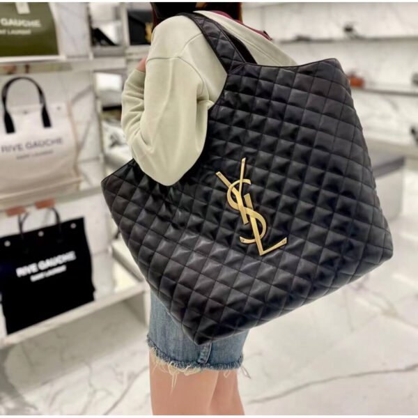 Black Maxi Shopping Bag Size: 38cm
