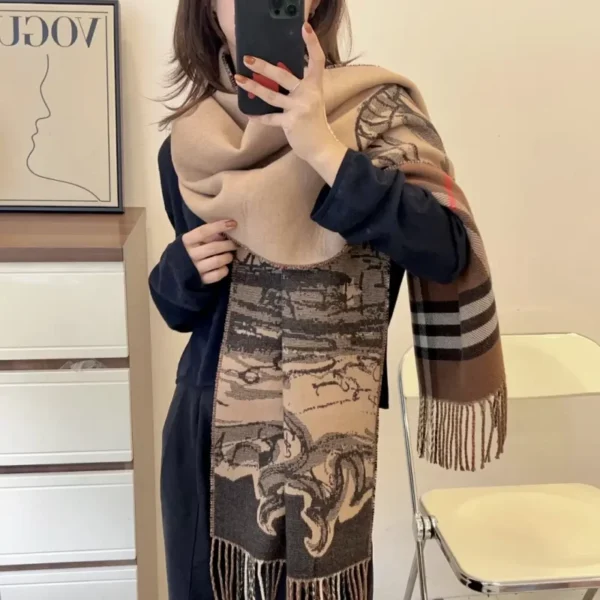 Cashmere Iron Tower Long Scarf Size: 30x180cm