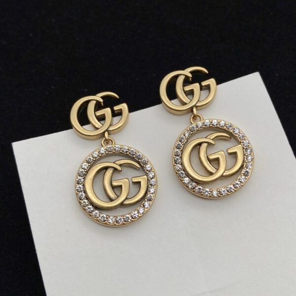 Double Letter Circle Earrings