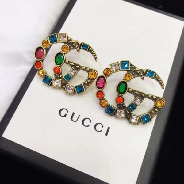 Colored Diamond Letter Earrings