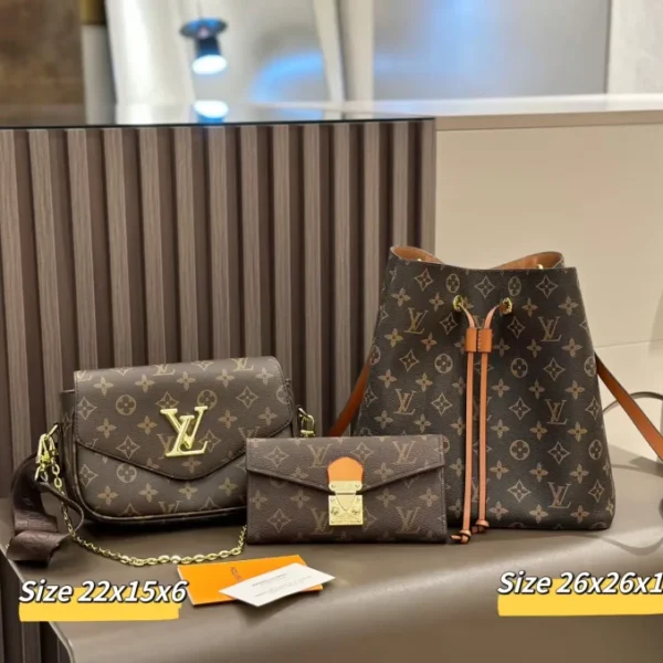 3 Pcs Set Bucket Bag 9 Styles