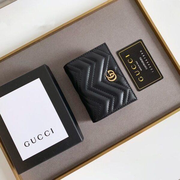 V-shaped Leather Card Wallet