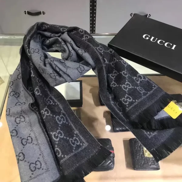 Classic Black Gray Shawl Scarf Size: 45x180cm