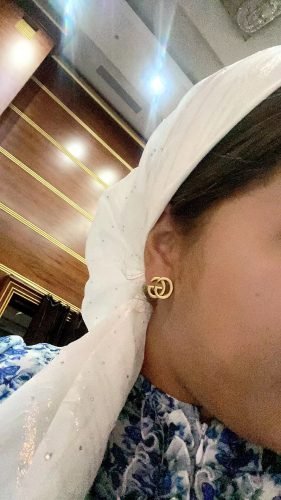 Classic Letter Stud Earrings photo review