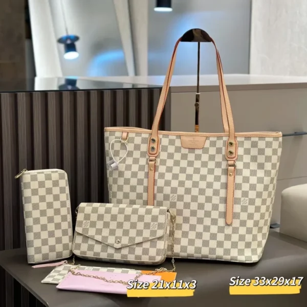 3 Pcs Set Retro Shopping Bags 7 Colors