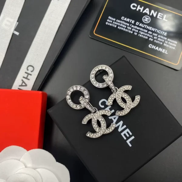 Circle Pendant Diamond Earrings