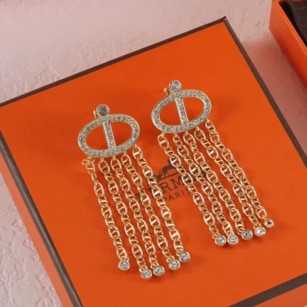 Classic Diamond Tassel Earrings
