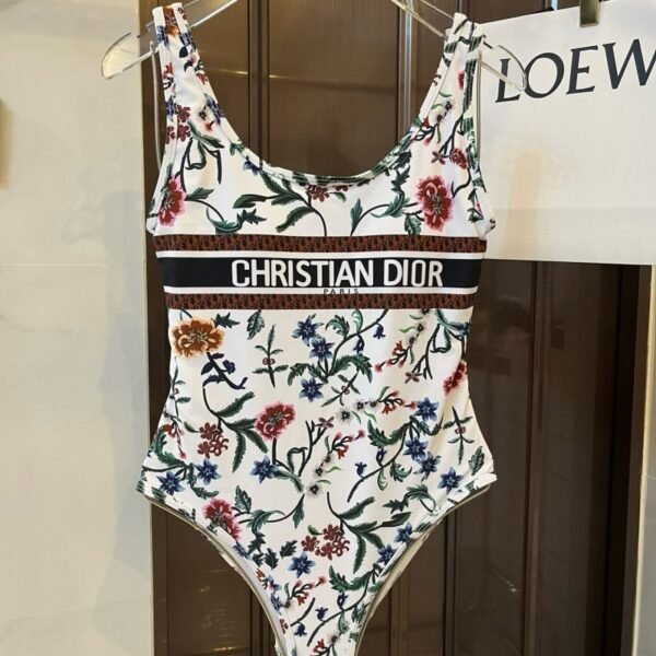 Fashion Bouquet Print Swimsuit