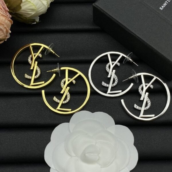 Gold Silver Circle Earrings