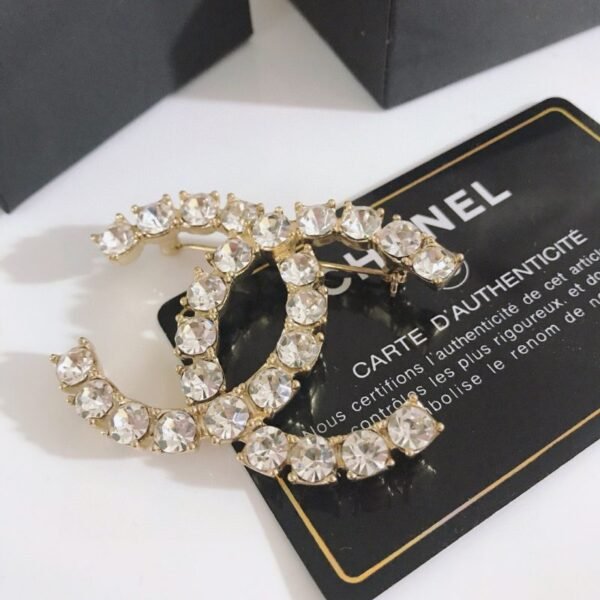 Crystal Diamond Brooch
