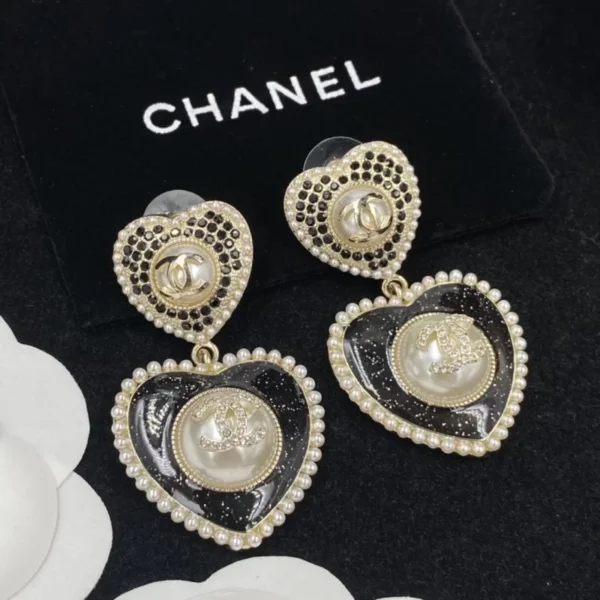 Heart-Shaped Pendant Earrings